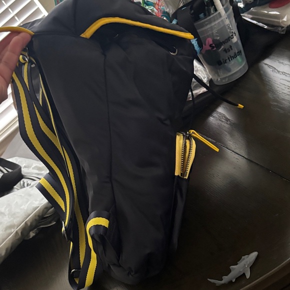 MZ Wallace Women’s Backpack in Black with Yellow Accents and includes pouch - Picture 6 of 6